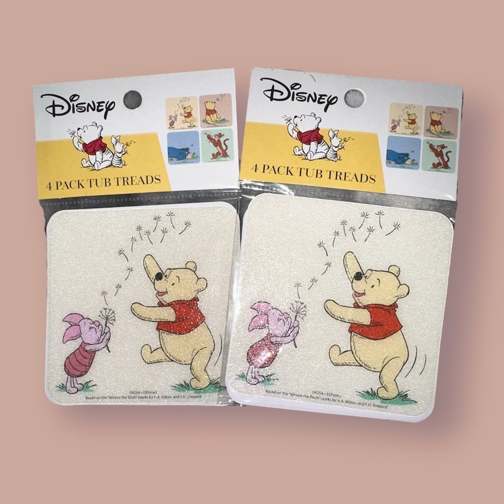 New Winnie The Pooh 8pc Tub Treads Set